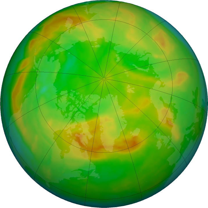 Arctic ozone map for 27 May 2011